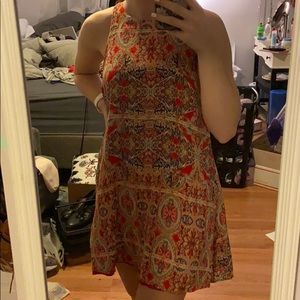 Lulus Red floral dress